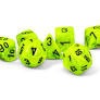 Vortex Mega-hedral Bright Green/black 7-Die Set